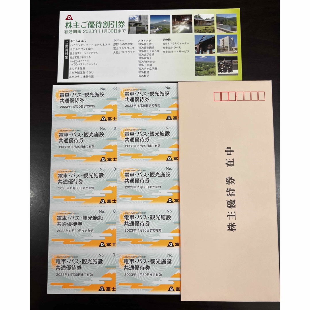 富士急行　株主優待券（ラクマパック匿名配送） チケットの施設利用券(遊園地/テーマパーク)の商品写真