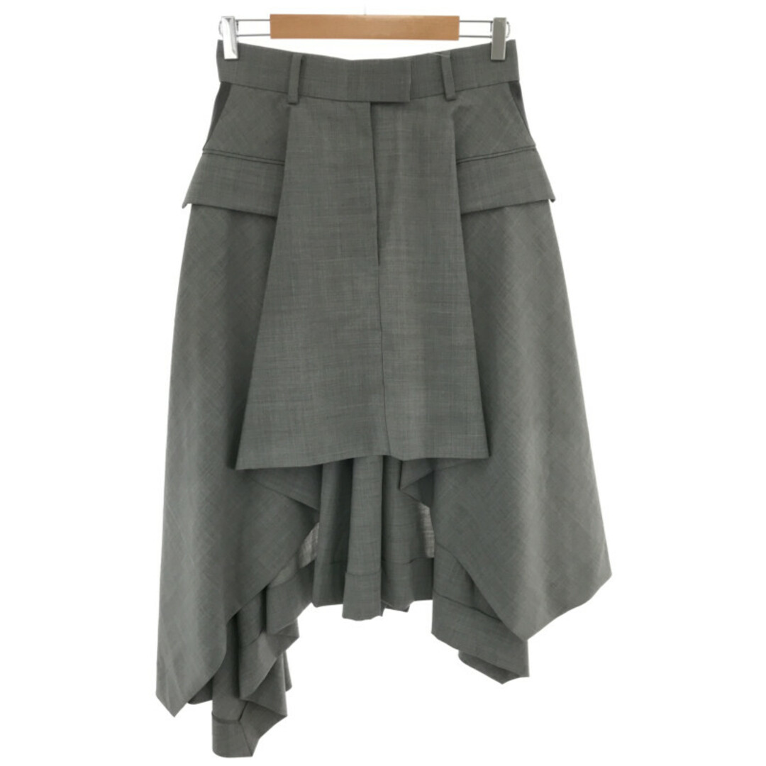 スカートサカイ Suiting Asymmetry Skirt アシンメトリースカート