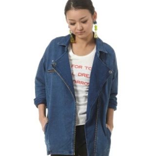 スライ(SLY)のSLY CUT LOOSE DENIM(ライダースジャケット)