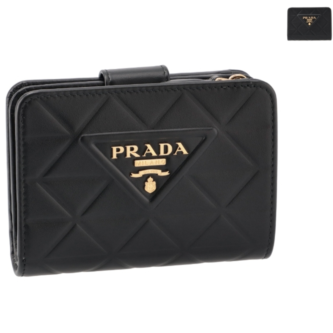 プラダ PRADA 財布 二つ折り キルティング トライアングルロゴ レディース コンパクトウォレット 2023年秋冬新作 1ML018 2CLU |  フリマアプリ ラクマ