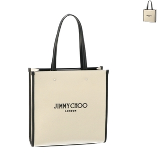 ジミーチュウ(JIMMY CHOO)のジミーチュウ JIMMY CHOO トートバッグ N/S Tote M キャンバス ロゴトート 2023年秋冬新作 NSTOTEM CZM (トートバッグ)