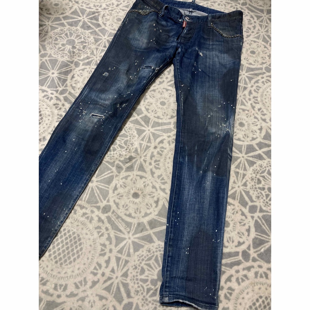 DSQUARED2 ディースクエアード スタッズ ダメージ加工 デニム 44 特注