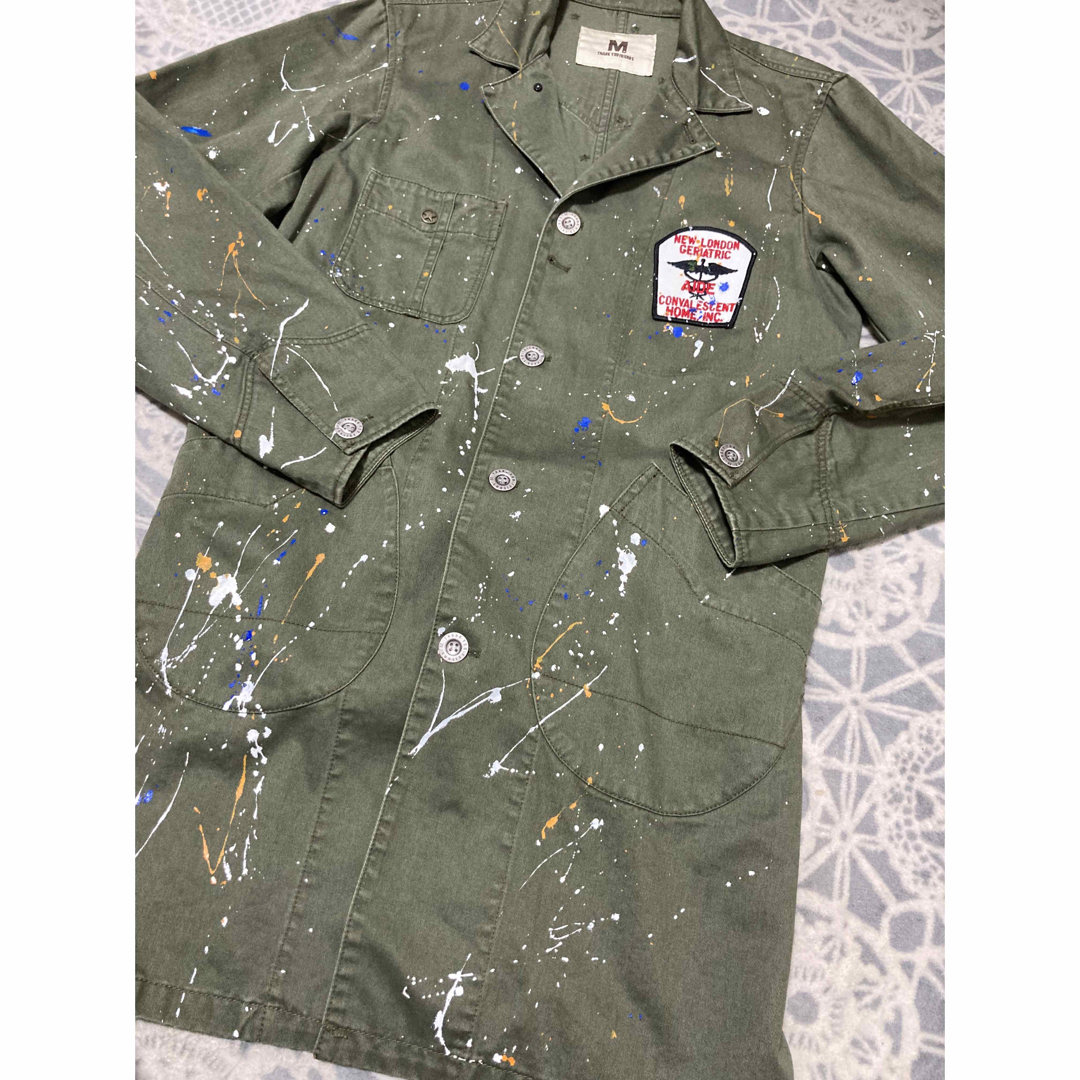 M - M thank you friends エム ペンキ加工 ミリタリージャケットの通販