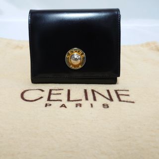 celine - 美品 CELINE スターボール 三つ折り財布 ブラックの通販｜ラクマ