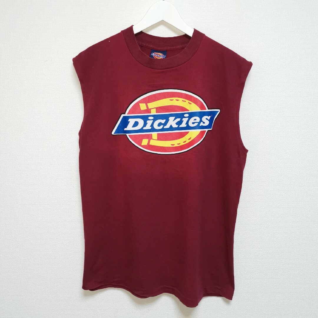 Dickies(ディッキーズ)のL 90s ディッキーズ Dickies ノースリーブ Tシャツ USA製 メンズのトップス(Tシャツ/カットソー(半袖/袖なし))の商品写真