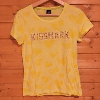 キスマーク(kissmark)の●キスマーク　ロゴ　ハート柄　Tシャツ 　Lサイズ 　(Tシャツ(半袖/袖なし))