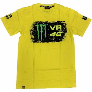 モンスターエナジー(Monster Energy)のVR46 モンスターエナジー ロゴプリントTシャツ イエロー S(Tシャツ/カットソー(半袖/袖なし))