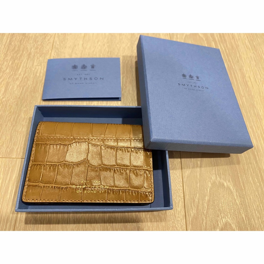 Smythson(スマイソン)のSmythson Mara レザー二つ折りカードケース レディースのファッション小物(名刺入れ/定期入れ)の商品写真