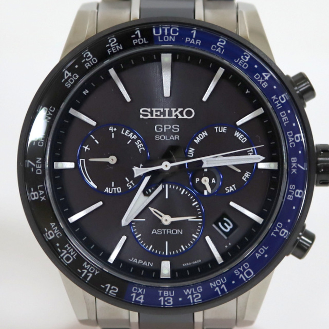 【SEIKO】セイコー アストロン GPSソーラー腕時計 チタン ブルー×ブラック文字盤 SBXC009/hm08606tg