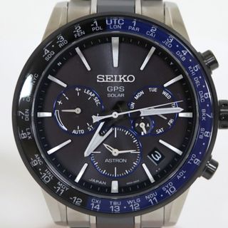 セイコー(SEIKO)の【SEIKO】セイコー アストロン GPSソーラー腕時計 チタン ブルー×ブラック文字盤 SBXC009/hm08606tg(腕時計(アナログ))