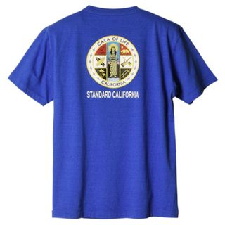 スタンダードカリフォルニア(STANDARD CALIFORNIA)のスタカリ SD CALA of Life Circle Logo T ブルー M(Tシャツ/カットソー(半袖/袖なし))