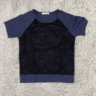 レース柄付きTシャツ(Tシャツ(半袖/袖なし))