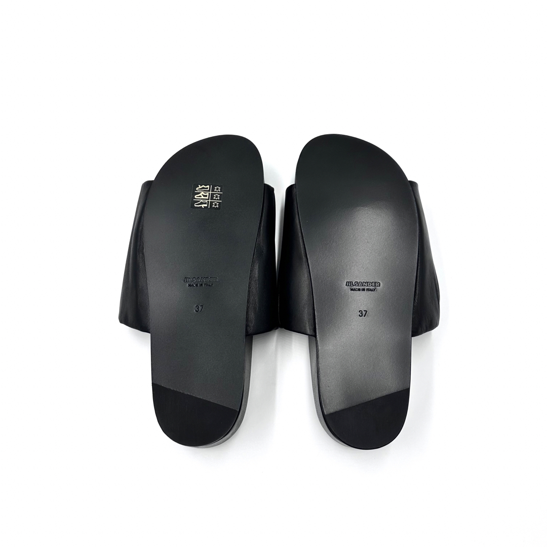 Jil Sander - 23.5cm 37 JIL SANDER ジルサンダー ブラック サンダルの