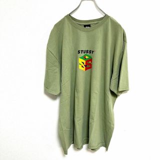 STUSSY ステューシー Rub A Dub ピグメント加工 刺繍Tシャツ