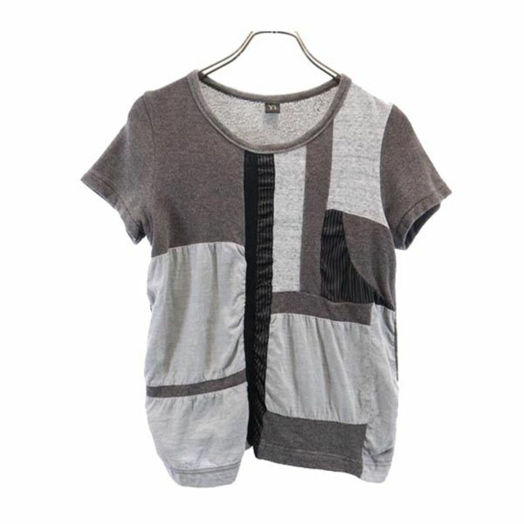 ワイズ 日本製 デザイン 半袖 Tシャツ 2 グレー系 Y's レディース   【230712】 メール便可サイズ表記