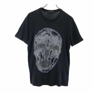 アレキサンダーマックイーン(Alexander McQueen)のアレキサンダーマックイーン イタリア製 プリント 半袖 Tシャツ XS ブラック系 Alexander McQueen メンズ 【中古】  【230712】 メール便可(Tシャツ/カットソー(半袖/袖なし))