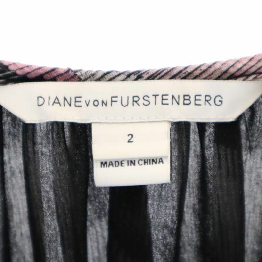 DIANE von FURSTENBERG(ダイアンフォンファステンバーグ)のダイアンフォンファステンバーグ シースルー 長袖 カットソー 2 ブラック系 DIANE VON FURSTENBERG レディース 【中古】  【230712】 メール便可 レディースのトップス(カットソー(半袖/袖なし))の商品写真