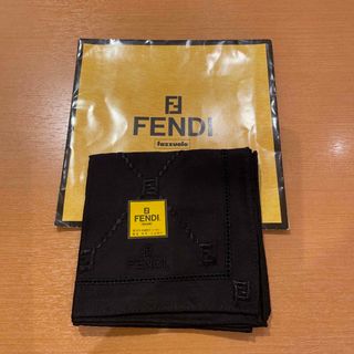 フェンディ(FENDI)のFENDIハンカチレース黒(ハンカチ)