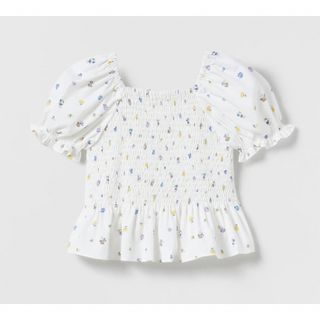 ザラキッズ(ZARA KIDS)のザラ ベビー フラワー チュニック トップス(Tシャツ/カットソー)