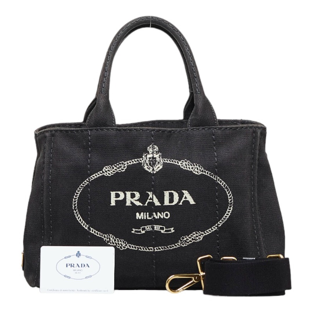 オープン内側プラダ カナパ ミニ ハンドバッグ ショルダーバッグ 2WAY 1BG439 キャンバス レディース PRADA 【222-07612】