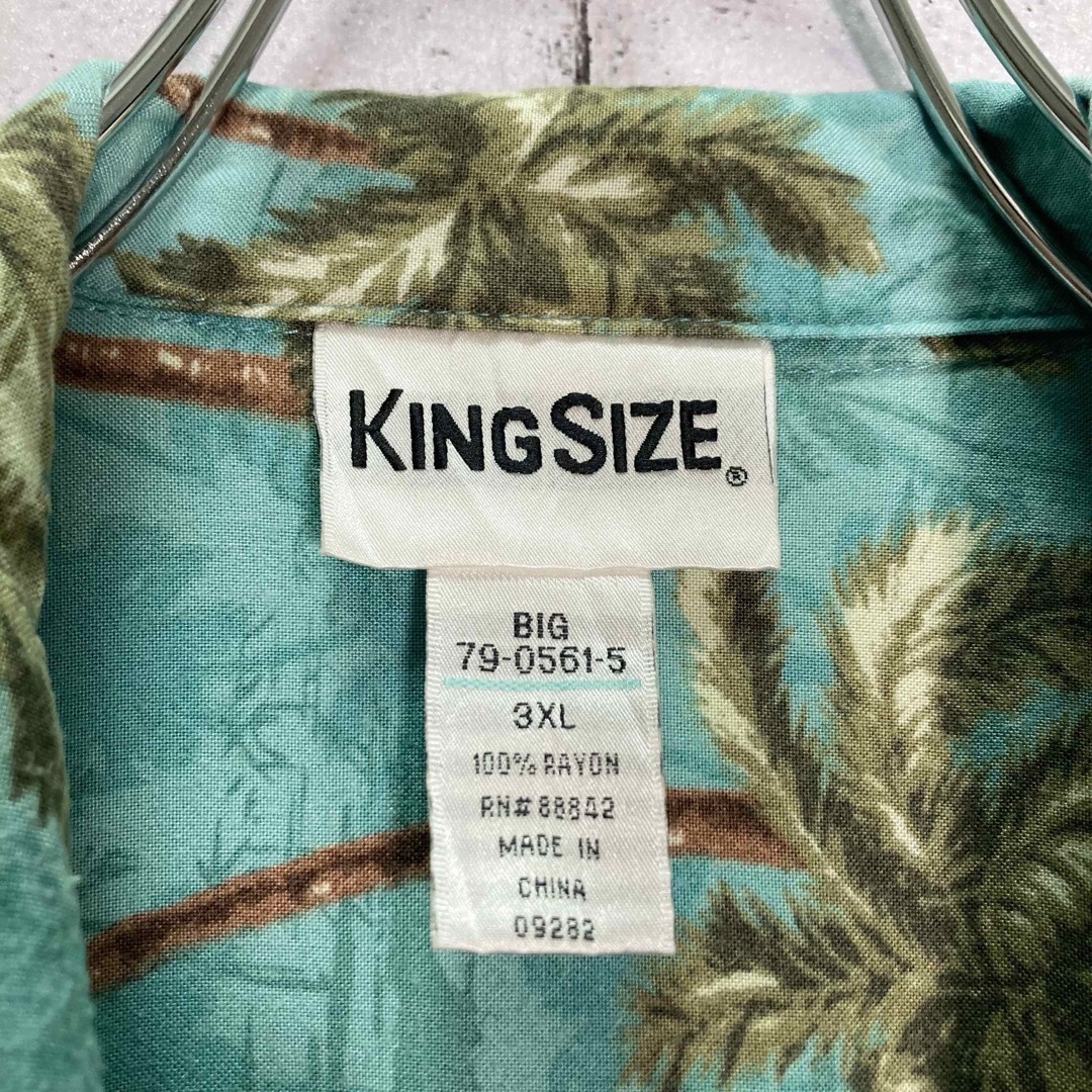 ART VINTAGE(アートヴィンテージ)の【ビッグサイズ 】KING SIZE ヤシの木 開襟 半袖アロハシャツ US古着 メンズのトップス(シャツ)の商品写真