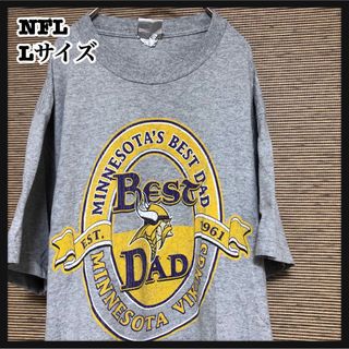 【NFL】半袖Tシャツ　デカロゴ　アメフト　ミネソタヴァイキング　紫　黄色59(Tシャツ/カットソー(半袖/袖なし))