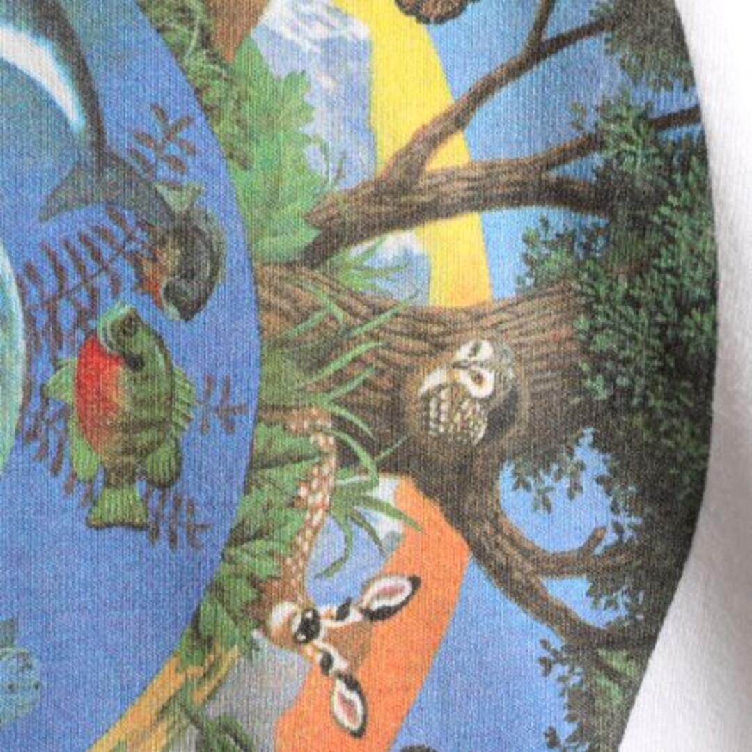 90s USA製 アニマル アート イラストプリント Tシャツ XXL 動物 魚