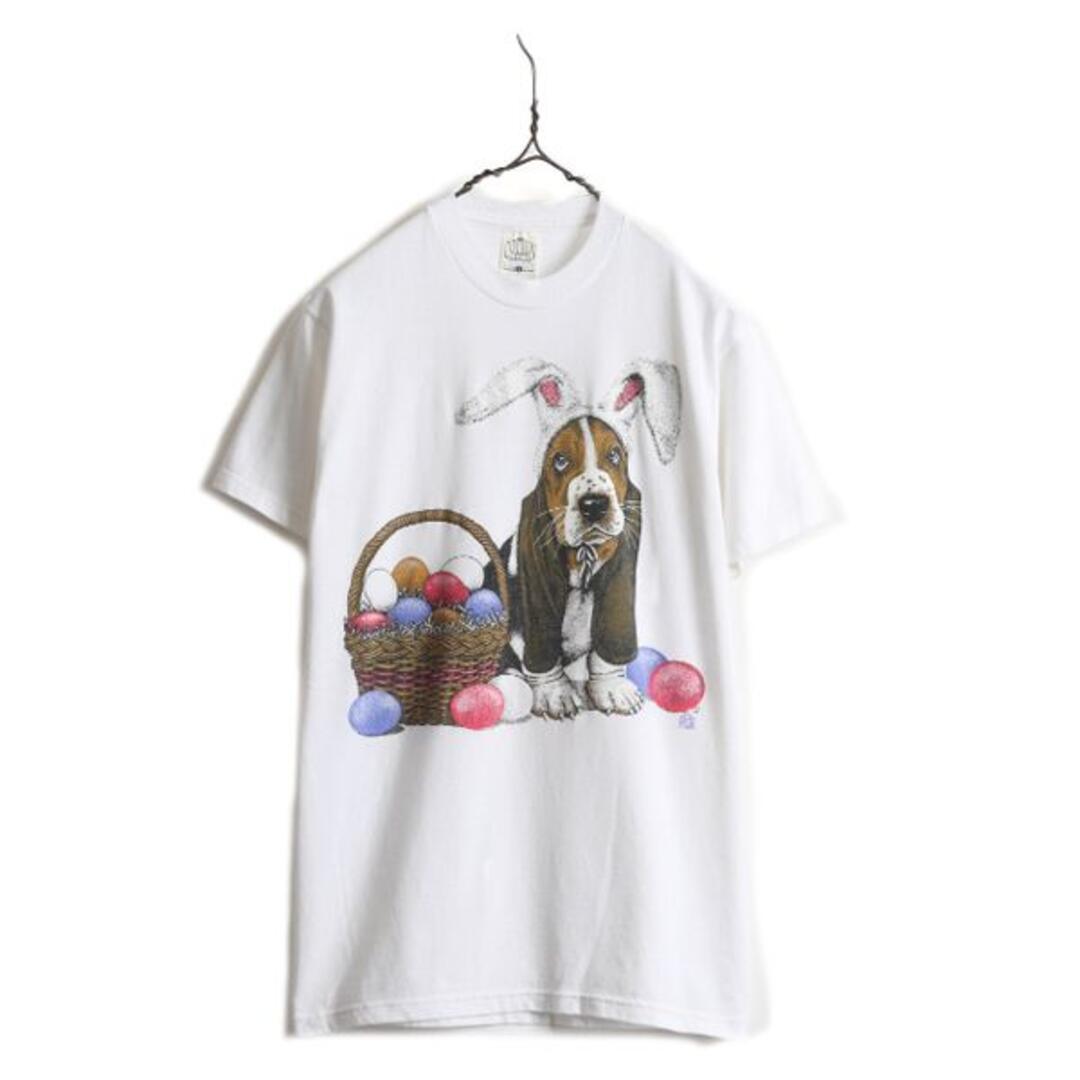 90s USA製 犬Tシャツ ポメラニアン dog XLサイズ アニマル
