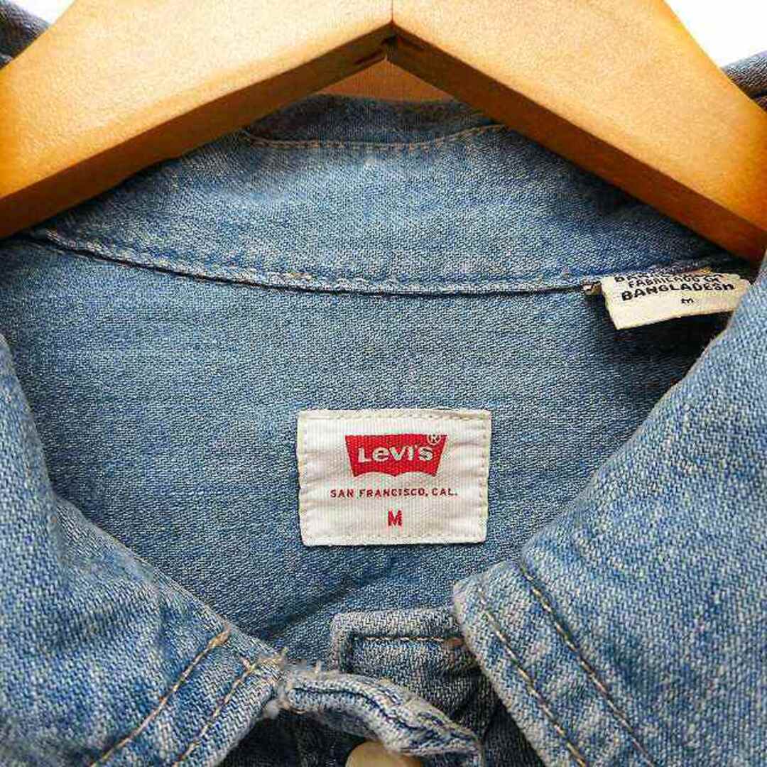 Levi's(リーバイス)のリーバイス デニム シャツ ブラウス ステンカラー バルーンスリーブ ギャザー  レディースのトップス(その他)の商品写真