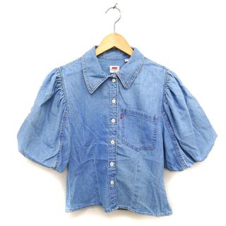 リーバイス(Levi's)のリーバイス デニム シャツ ブラウス ステンカラー バルーンスリーブ ギャザー (その他)