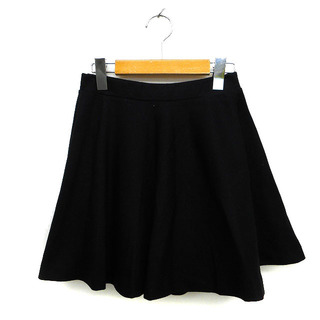 ローズバッド(ROSE BUD)のローズバッド スカート フレア ミニ ゆったり シンプル 無地 F 黒 ブラック(ミニスカート)