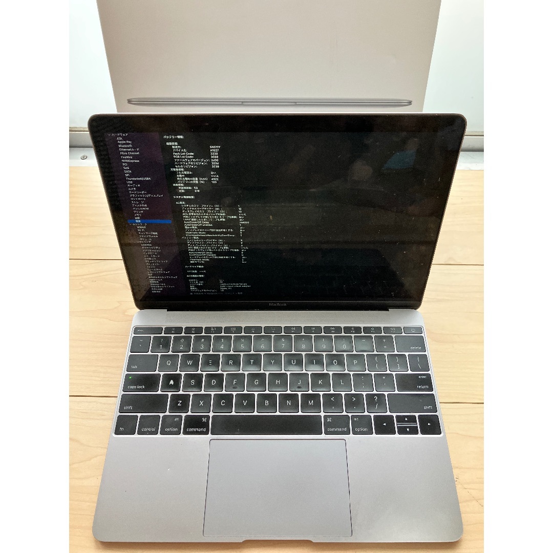 超軽量 Apple MacBook 12インチ USキーボード バッテリー交換済