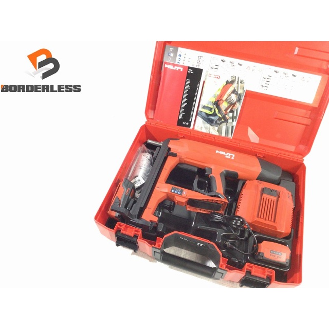 ☆未使用品☆HILTI ヒルティ 22V 留付けツール 充電式鋲打機 BX3-L バッテリー B22 2個(21.6V 2.5Ah) 充電器 C4 付き 74809