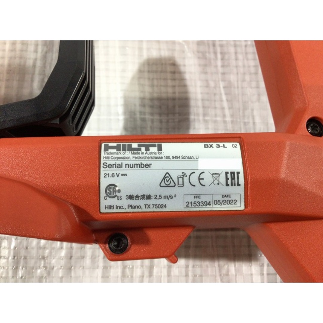 ☆未使用品☆HILTI ヒルティ 22V 留付けツール 充電式鋲打機 BX3-L バッテリー B22 2個(21.6V 2.5Ah) 充電器 C4 付き 74809 7