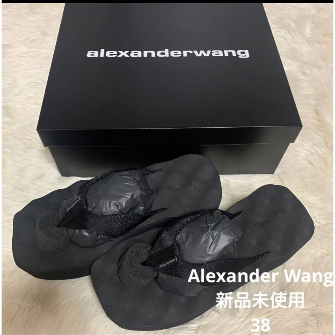 Alexander Wang プラットフォームトングサンダル　BLACK 38厚底サンダル