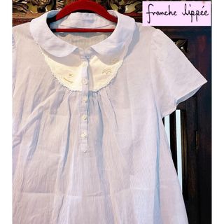 フランシュリッペ(franche lippee)のフランシュリッペ カモメ柄 シースルー ブラウス フォーマル 鳥 キャミソール(シャツ/ブラウス(半袖/袖なし))