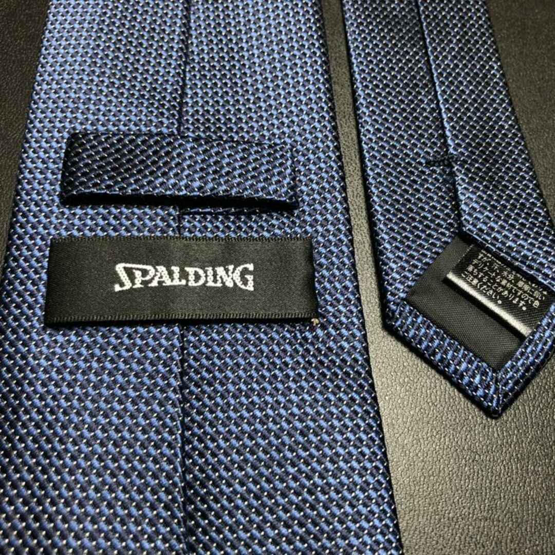 SPALDING(スポルディング)のスポルディング チェック ネイビー ネクタイ B102-S05 メンズのファッション小物(ネクタイ)の商品写真