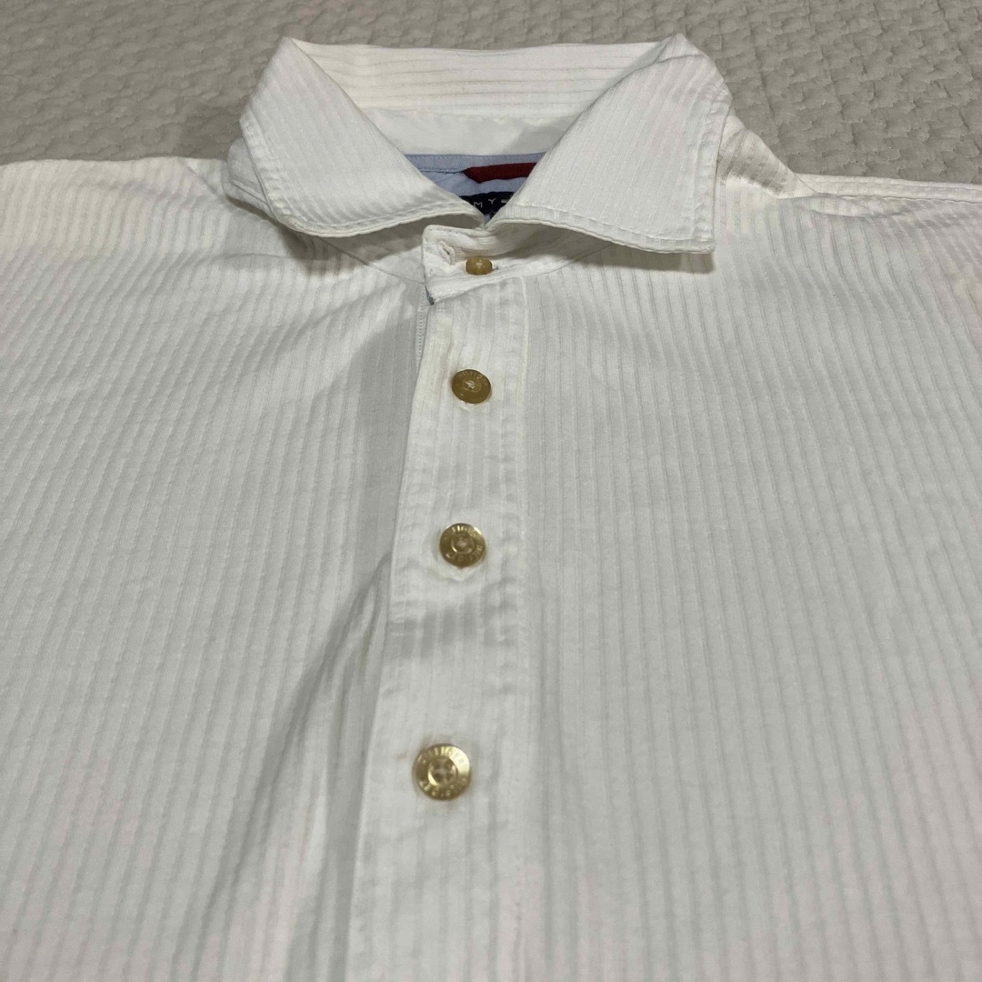 TOMMY HILFIGER(トミーヒルフィガー)の◎ トミーヒルフィガー　メンズ　ポロシャツ　半袖　白　綿100% メンズのトップス(ポロシャツ)の商品写真