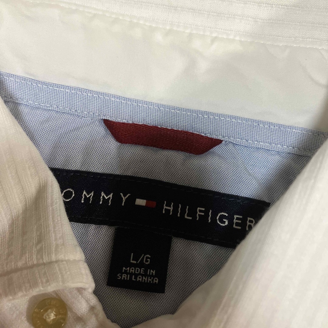 TOMMY HILFIGER(トミーヒルフィガー)の◎ トミーヒルフィガー　メンズ　ポロシャツ　半袖　白　綿100% メンズのトップス(ポロシャツ)の商品写真