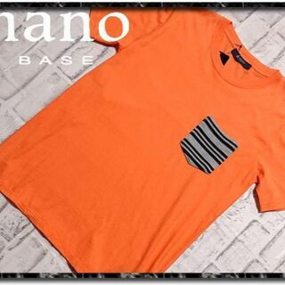 ナノユニバース(nano・universe)のナノベース　ポケット付きTシャツ　オレンジ(Tシャツ/カットソー(半袖/袖なし))