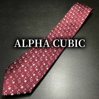 アルファキュービック(ALPHA CUBIC)のアルファキュービック ドット ワインレッド ネクタイ B102-T02(ネクタイ)