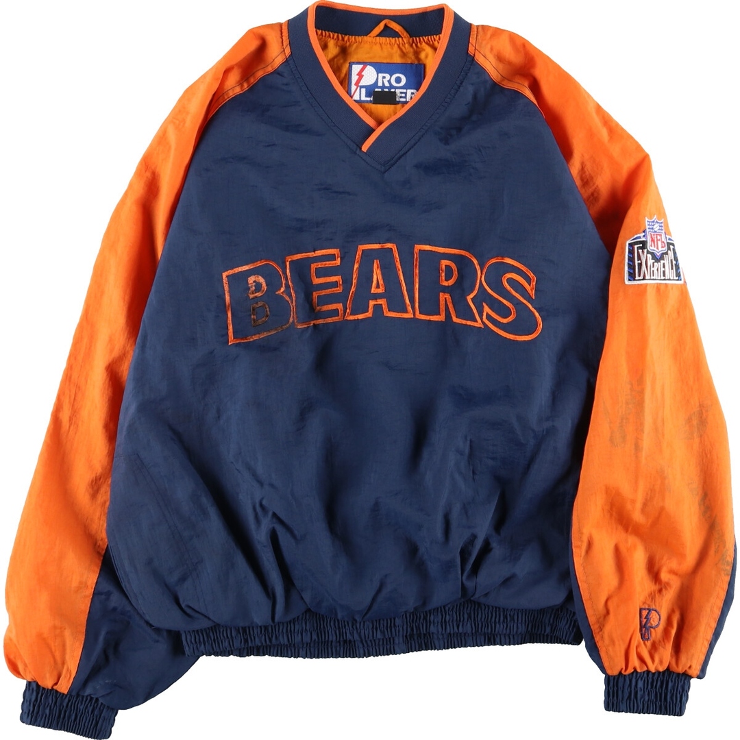 PRO PLAYER NFL CHICAGO BEARS シカゴベアーズ Vネック ナイロンブルゾン メンズL /eaa352831