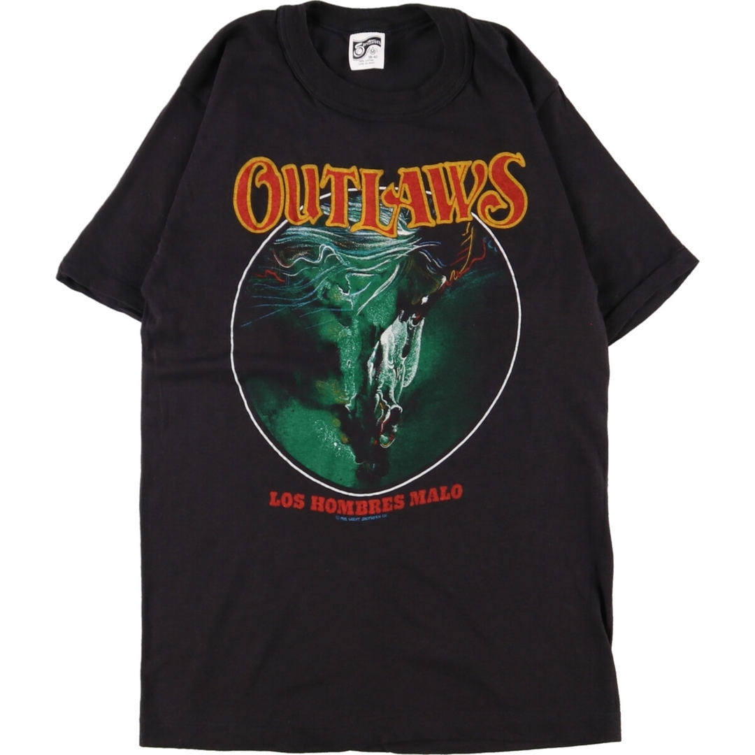 90年代 Sportswear THE OUTLAWS アウトローズ 両面プリント バンドTシャツ バンT USA製 メンズS ヴィンテージ /eaa351288