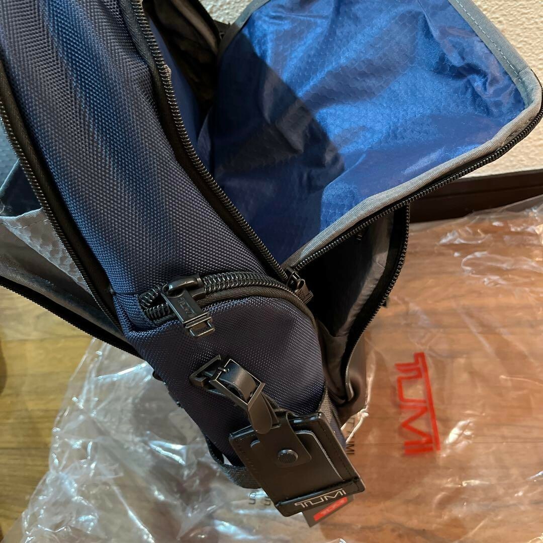 未使用】TUMI Alpha シェパード デラックス ブリーフパックネイビー