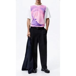 ザラ(ZARA)の送料無料 新品 ZARA メンズ フォトプリントTシャツ(Tシャツ/カットソー(半袖/袖なし))