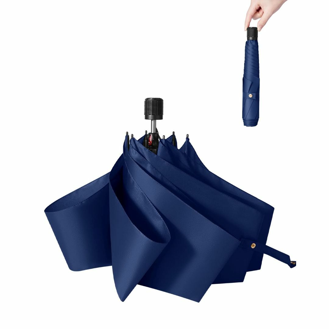 【色: ブルー】折りたたみ傘 カーボンファイバー 軽量（157g）大きい 108