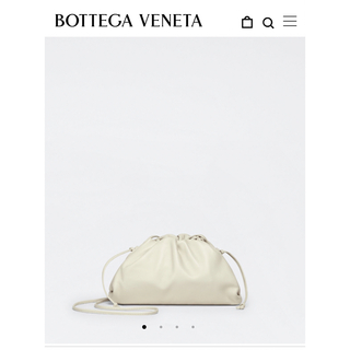 ボッテガヴェネタ(Bottega Veneta)のBOTTEGA VENETAボッテガヴェネタミニポーチショルダーバッグ　ホワイト(ショルダーバッグ)