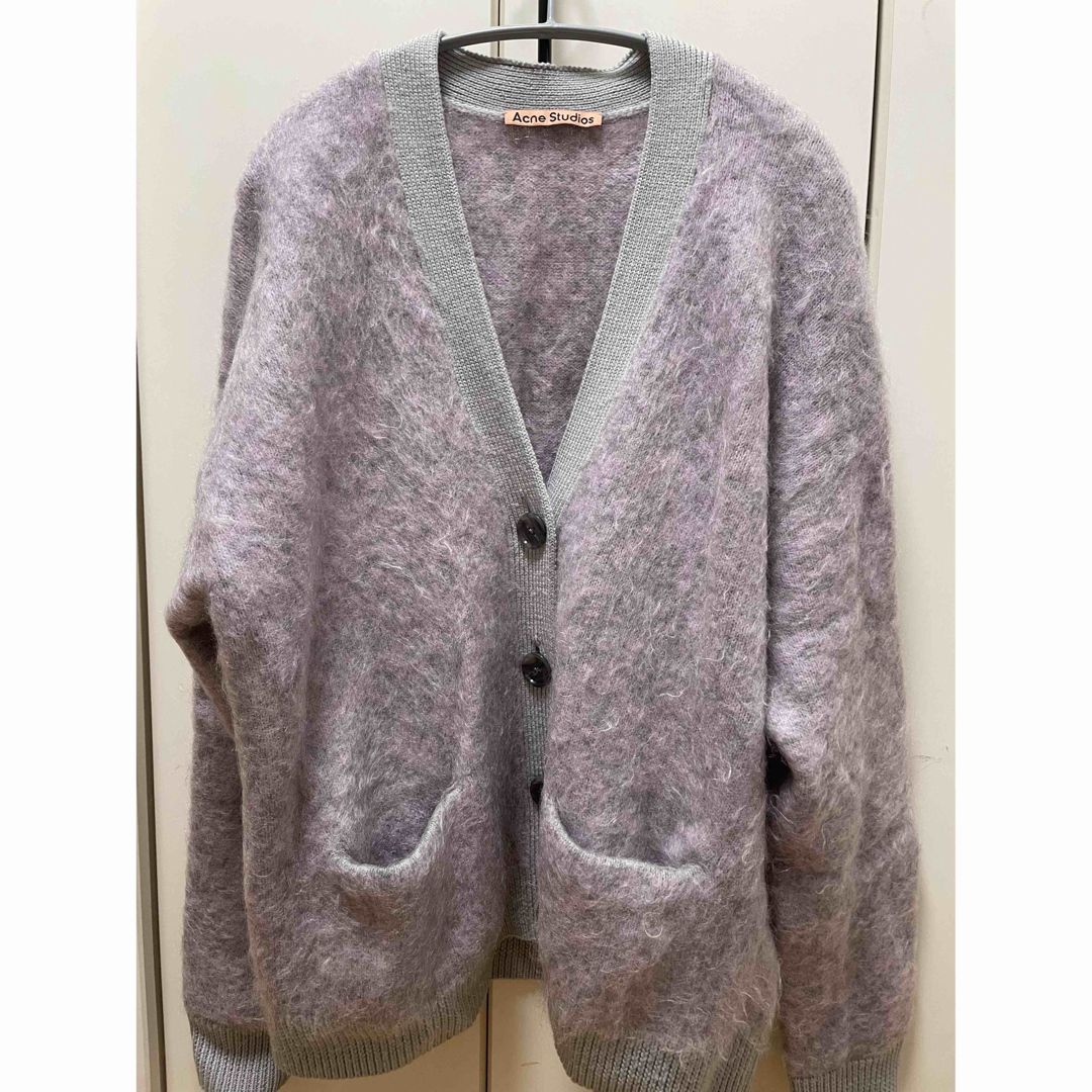 Acne Studios - Acne studios モヘアニットカーディガン パープル Lの