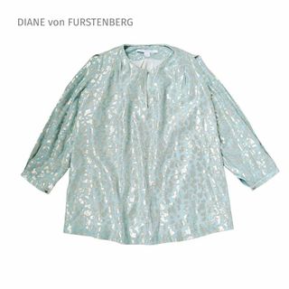 ダイアンフォンファステンバーグ(DIANE von FURSTENBERG)のダイアンフォンファステンバーグ シルクブラウス グリーン ゴールド(シャツ/ブラウス(長袖/七分))