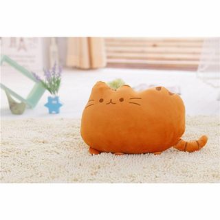 フワフワ かわいい ネコ クッション 抱き枕 オレンジ;HP0570;(枕)